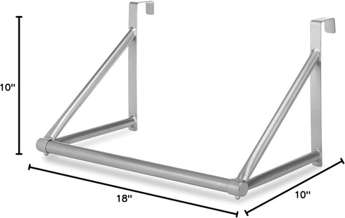 Whitmor Silver Door Closet Rod Metal Epoxy, 1.55 lbs, 10"D x 10"W x 18"H, Iron/Steel...