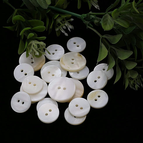 Leekayer 22 Pieces Genuine White Mother of Pearl Blazer Buttons Suit Buttons Set 20mm 15mm Natural White MOP Shell Buttons Bulk for Men (White MOP...