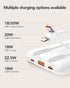 Mini Portable Charger for iPhone - 10000mAh Small PD 22.5W Fast Charging Power Bank with Built-in Cables - Travel Essentials USB C Slim Battery Pa...