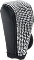 Faux Leather Shine Stone Gear Shift Knob Cover Unique Style Shifter Protective Sleeve Velcro Type (Black)...
