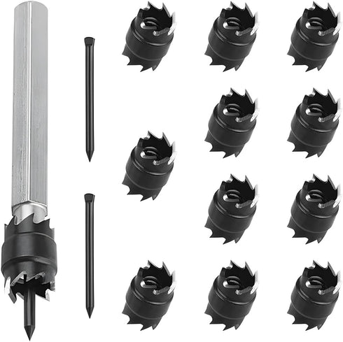 14PCS Car Spot Welder Cutter Sets, Vehicle 3/8" HSS Spot Welding Cutting Hole Remover Drill, Automobile Spot Welding Supplies Dedicated Kit, Unive...