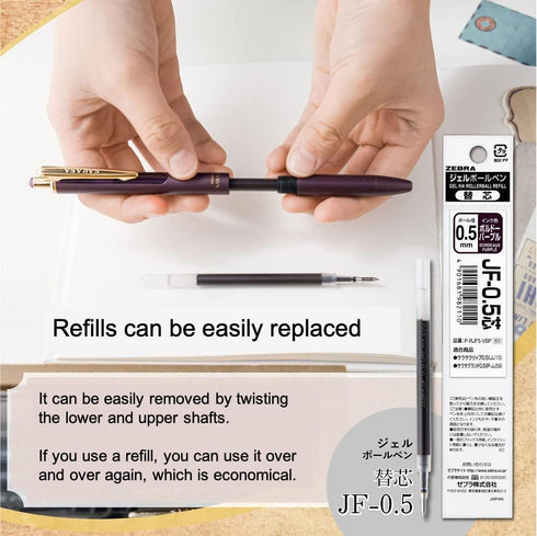 Zebra SARASA 0.5mm Black Ink 10 Refills (RJF5-BK), High Speed Dry Ink Technology with Original Sticky Notes...