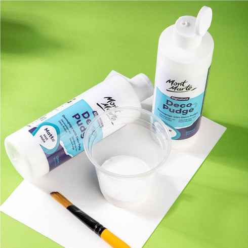 Mont Marte Deco Pudge Craft Varnish Signature 236ml (8 US fl.oz) – Matte, Multi-Purpose Clear Craft Sealer, Varnish and Decoupage Glue, Ideal for ...