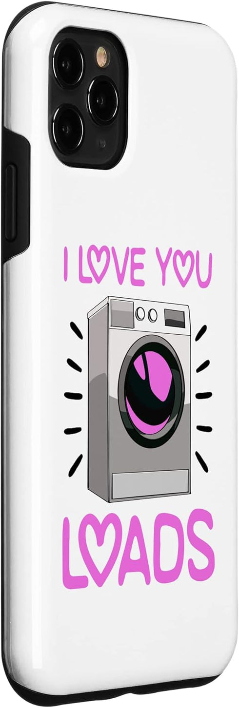 iPhone 11 Pro Max I love You Loads Mechanic Funny Women Washing Machine Love Case...