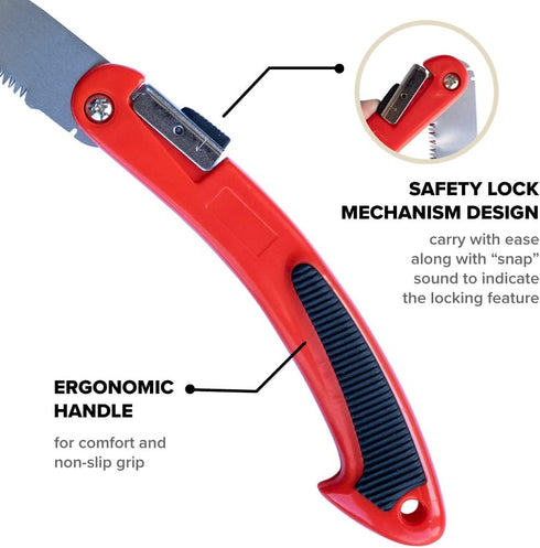 Hardware Folding Tree Saw 8" Hand Pruning Saw for Gardening as Bone saw for Hunting, Survival Saw for Camping Wood/Tree Cutter, Limb Saw Bushcraft...