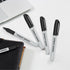Permanent Marker Pens, 24 Counts Black Fine Point Permanent Marker Sets for Writing Doodling Marking Coloring...