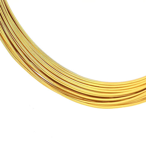 32.8 Feet Aluminum Wire Gold Color 1.5MM/15 Gauge by CRAFT WIRE...