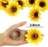 SallyFashion 25pcs Fake Sunflowers Heads - 2.8" Artificial Flower Blooms, Silk Gerbera Daisy for DIY Crafts, Home Decor, Wedding Party...
