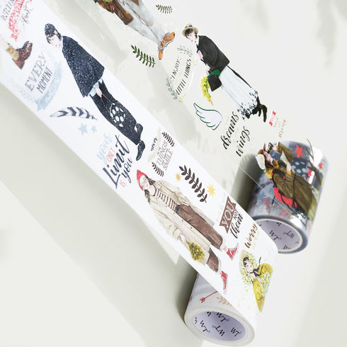 WT Twilight Zone Wide Washi Tape, Single Roll, Original Designs, Modern Girls Decorative Tape, Fashion Characters Figures, Washi Tape for Journali...