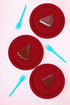 DecorRack 30 Small Plastic Plates, Heavy Duty 7 inch Disposable Party Ware for Kids Birthday, Cake Dessert Plates, Holiday Tableware, Red (Pack of...