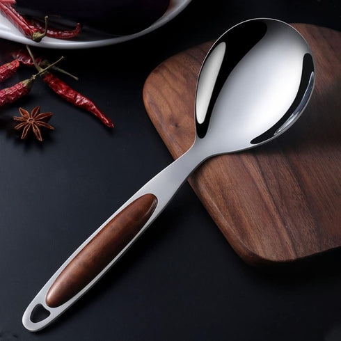 2pcs Stainless Steel Rice Spoon Rice Cooker Dishes Condiment Spoon Soup Rice Ladle Spoon Rice Serving Spoon Rice Scooper Asian Spoons Kitchen Scoo...