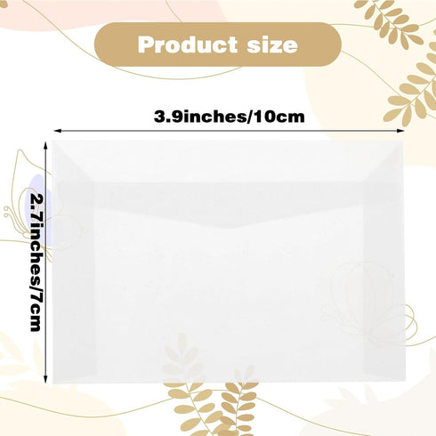 50 PCS Glassine Envelopes for Stamps, 3.9 × 2.7 Inch Glassine Paper Bags Stamp Envelopes, Clear Envelopes Stamp Collecting Supplies for Storing Ph...