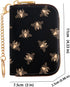 Credit Card Wallet, Zipper Leather Card Cases Holder for Men Women, RFID Blocking, Keychain Wallet (Small Bee)...
