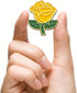 12/50/100Pcs Yellow Rose Pins Bulk 1.2“ -Valentine's Day Flower Enamel Lapel Pin Brooch Badge Gifts For Men Women Clothes Bags Hats...