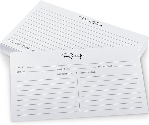 Outus 50 Pieces Bridal Recipe Cards Double Sided Kitchen Recipe Cards Sage Simple Wildflower Recipe Cards Notecards for Wedding, Bridal Shower, Fa...