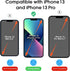 amFilm Screen Protector OneTouch Compatible with iPhone 13, iPhone 13 Pro (6.1", 2021) Tempered Glass and Camera Lens Protector, Edge to Edge Full...