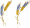 Wheat Brooch Pin Blue Yellow Rhinestones Plant and Flower Suit Lapel Pins for Women Men Jewelry Gift...