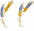 Wheat Brooch Pin Blue Yellow Rhinestones Plant and Flower Suit Lapel Pins for Women Men Jewelry Gift...