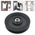 Universal Nylon Gym Cable Pulley Wheel 4.5 in/115MM Rotation 360 Degree Traction Bearing Pulley Wheel for Cable Machine Gym Equipment DIY Gym Pull...