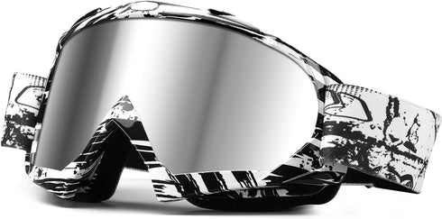 Dirt Bike Goggles Motorcycle Gear ATV Riding Motocross Dirtbike 4-Wheeler Goggles Accessories Ski Goggles Fit Over The Glasses UV400 Protection Du...