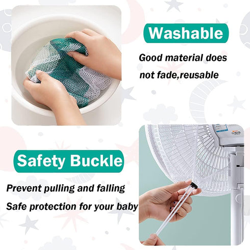 2 Pack Fan Cover Cartoon Fan Guard Net Safety Fan Filters Kid Finger Protector Summer Washable Children Finger Safety Fan Cover...