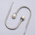 Coolnice 2 Pack Curtain Holdbacks Wall Mounted Curtain Tiebacks Hooks Plastic Pearl U Shape Curtain Tiebacks with Screws Curtain Ties for Home Off...