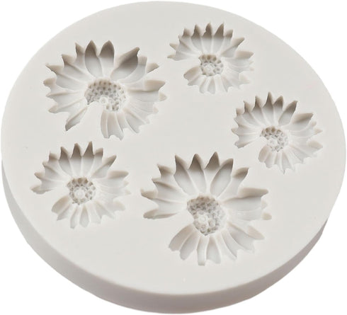 Daisy Flower Silicone Fondant Mold Flower Chocolate Candy Molds For Flower Cake Decoration Cupcake Topper Sugar Craft Polymer Clay Gum Paste...