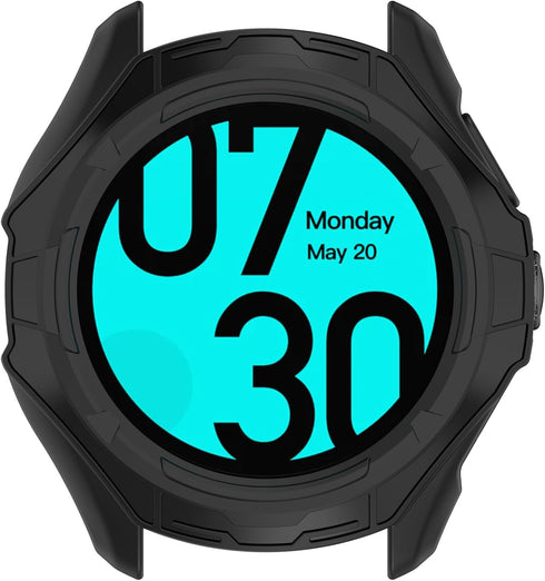 Fit for Ticwatch Pro 5 Case Cover, Scratch-Resistant Soft Durable TPU Clear Protective Cover Bumper Frame Protector Case Accessories for Ticwatch ...