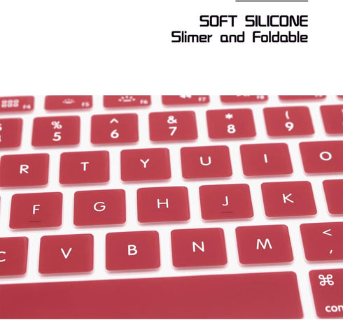 HRH Silicone Keyboard Cover Skin for MacBook Air 13,for MacBook Pro 13/15/17 (with or w/Out Retina Display, 2015 or Older Version),for iMac Older ...