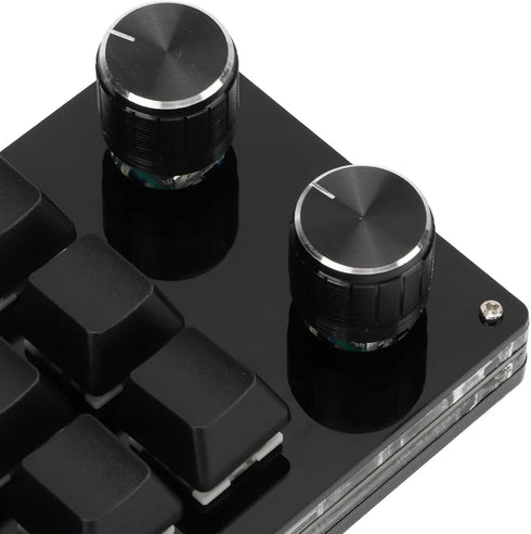 Focket One Handed Programmable Mechanical Keyboard, 12 Key Programmable Macro Keyboard with Knob, USB Programmable Mini Keyboard Programmable Keyb...