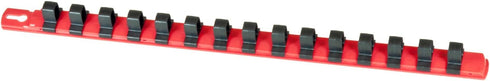 Ernst Manufacturing 8321 18-Inch Socket Organizer with 17 1/2-Inch Dura-Pro HD Clips, Red...