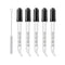 Eye Dropper for Essential Oils, Pipettes Dropper with Black Rubber Head, Calibrated Thick Glass Medicine Dropping Pipettes, 1ml Dropper Measurer, ...