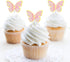 66 Pcs Butterfly Cupcake Toppers Birthday Party Decor,Pink Gold Cake Topper Picks Decor for Girls Women Wedding Birthday Party Baby Shower Party W...