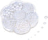 Half Artificial Pearl Bead Flat Back Plastic Beads for Craft DIY Phone Nail Art Making, 7 Sizes (White)...