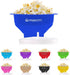 Collapsible Silicone Microwave Hot Air Popcorn Popper Bowl With Lid and Handles - Blue...