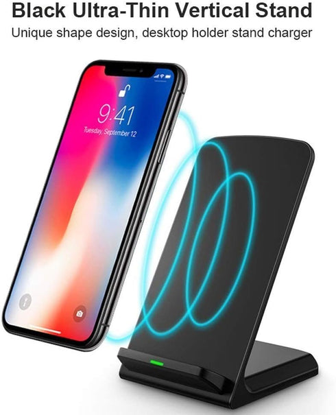 Fast Wireless Charger Stand for Samsung Galaxy S25 S24 S23 S22 Ultra/S21/Note 20/S20/S10+/S10e/S9/ S8+/S7 Edge Note 9/8 Qi Charging Dock for iPhon...