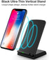 Fast Wireless Charger Stand for Samsung Galaxy S25 S24 S23 S22 Ultra/S21/Note 20/S20/S10+/S10e/S9/ S8+/S7 Edge Note 9/8 Qi Charging Dock for iPhon...