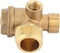 Air Compressor Check Valve, 3-Way Brass Male Threaded Air Compressor Check Valve Tube Central Pneumatic Tool G1/2" x G3/8" x G1/8"...