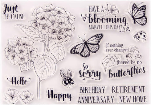 Flower Stamp Cards Clear Stamping Tools Set Decorative Clear Stamps for Craft Scrapbooking Card Making...