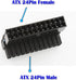 SUPERPLUS Right Angle ATX 24-Pin Female to Male Adapter for Desktop PC Power Supply - 90 Degree Cable...