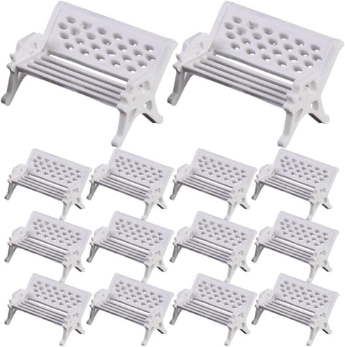 NUOBESTY Household Gadgets Home Decor Home Decor 15Pcs Mini House Bench Model Miniature Bench Doll Furniture Model Decor Decoraciones Para Salas D...