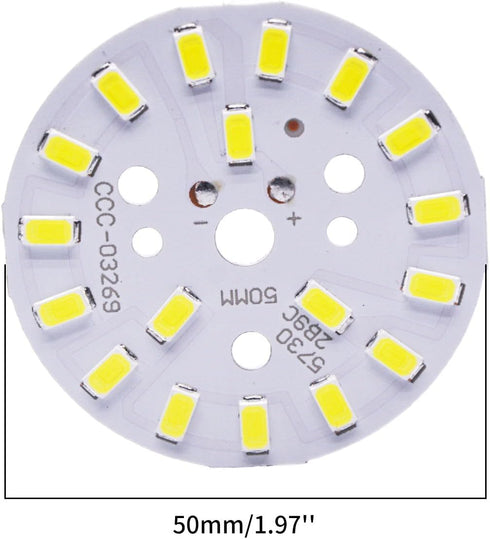 YXQ 5730 LED Chip Bulb Module 300mA 9W 18 LEDs Circular Pure White Super Bright 6000K High Power Aluminium Board for Replacing Floodlight Lamp(50m...