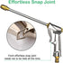 Garden Hose Nozzle Heavy Duty Brass Metal Sprayer Nozzle High Pressure Spray Gun 360° Rotaing Water Adjustmen for Car Washing, Outdoor Gardening, ...