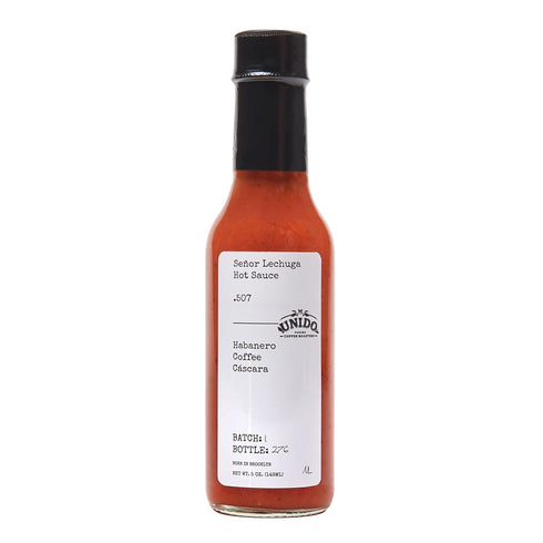 Señor Lechuga Hot Sauce .507 Habanero, Coffee, Cáscara with Café Unido...