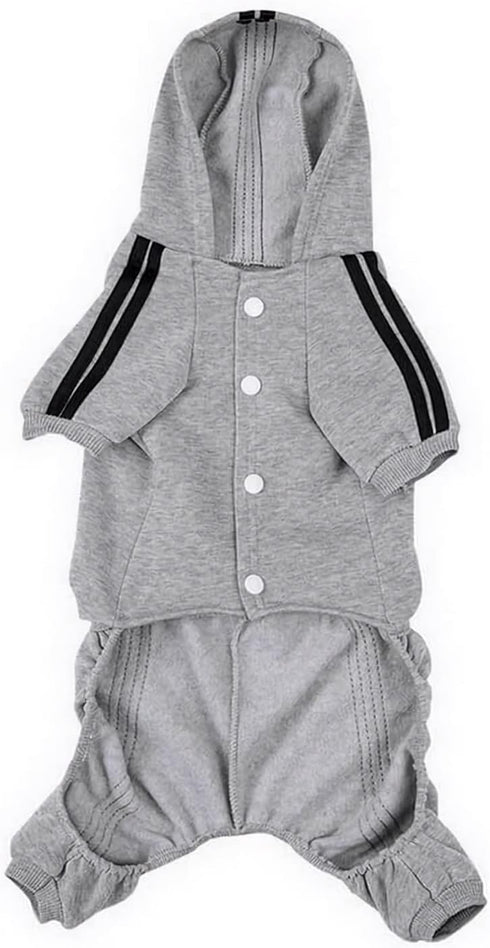 Cute Dog Hoodie Sweater Tracksuit Coat Jacket Winter Pajamas Jumpsuit Clothes Clothing 4-Legs Grey for Cat Puppy Small Medium Big All Type Dogs (3...
