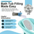 Bath Helper - Bath Tub Faucet Extender - Guides Water Directly from Faucet to Baby Bath Tub Without Excessive Water Waste and Splashing (Blue)...