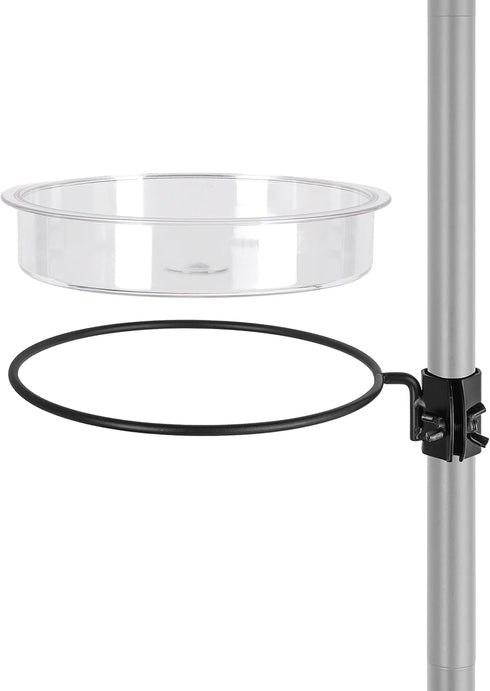 iBorn Bird Feeders Station Water Tray and Ring for 1” Pole Stand Station Outdoor Accessory for Humming Bird Feeders for Outside,5SECOND to Install...