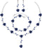 Elegant Flower Leaf Jewelry Sets Necklace Dangle Earrings Bracelet Set for Women Prom Party Costume Accessories #0929...