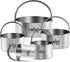 Biscuit Cutter Set, 5 Pieces Round Cookies Cutters with Handle, 18/8 Stainless Steel Graduated Circle Pastry and Dough Cutters...