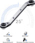 HVAC Service Wrench, Refrigeration Ratcheting Curved Wrench 3/8” 1/4” 5/16'' 3/16'' AC Wratchet Tool with Hex Bit Adapter UIInosoo for Air Conditi...